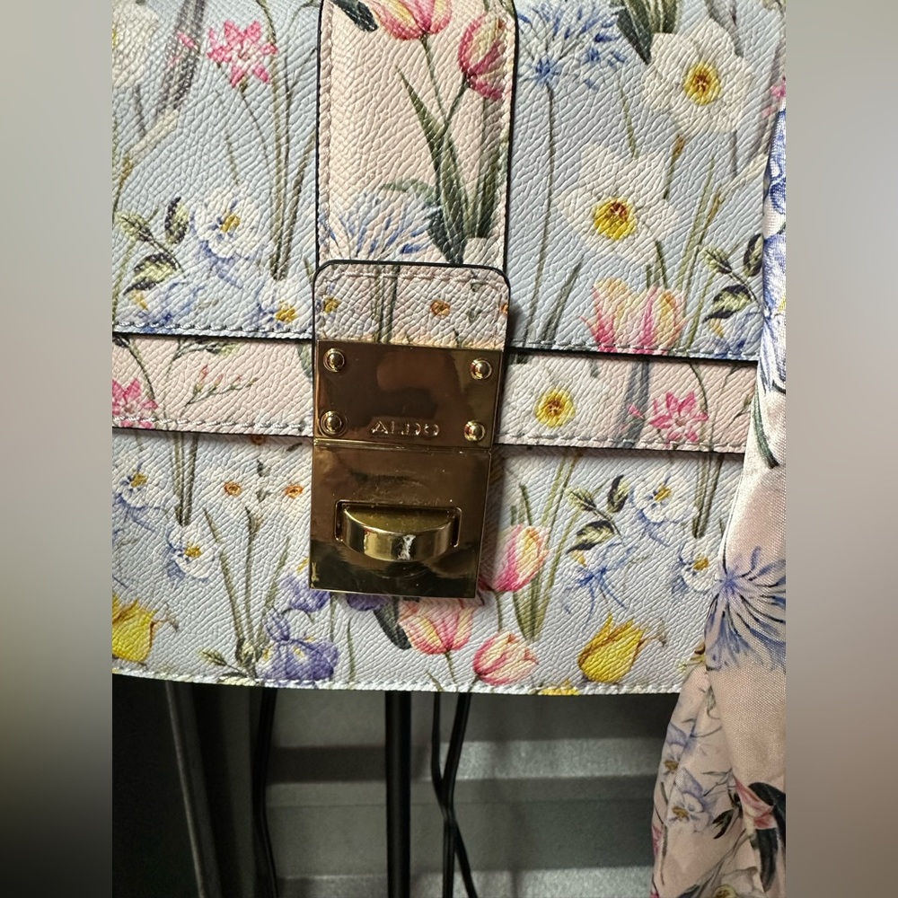 ALDO Floral Satchel Bag - Pastel Multicolor